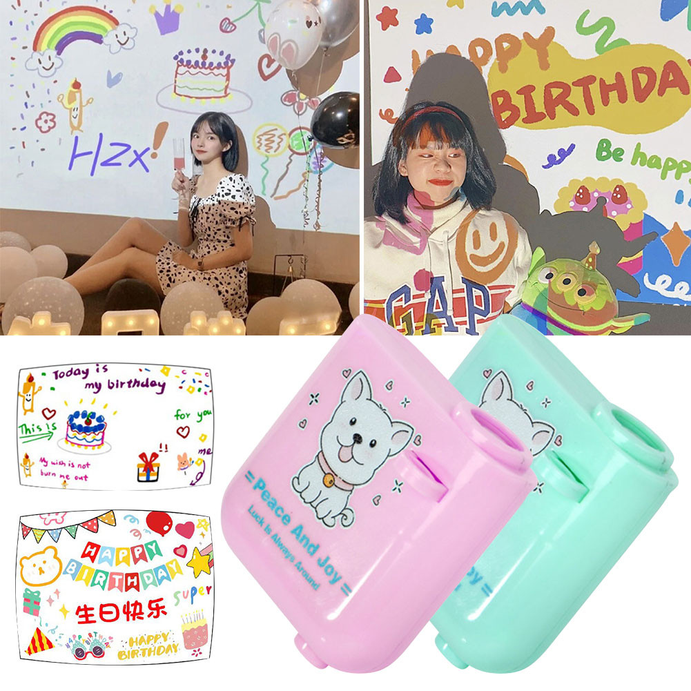 Happy Birthday Photograph Background Projection Lamp Projector Photo Prop Creative Birthday Photogra