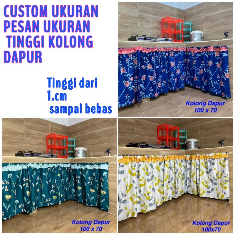 PESAN UKURAN  KOLONG DAPUR  ••BEBAS UKURAN BERAPAPUN•• gorden dapur bawah kompor cantik murah  - gor