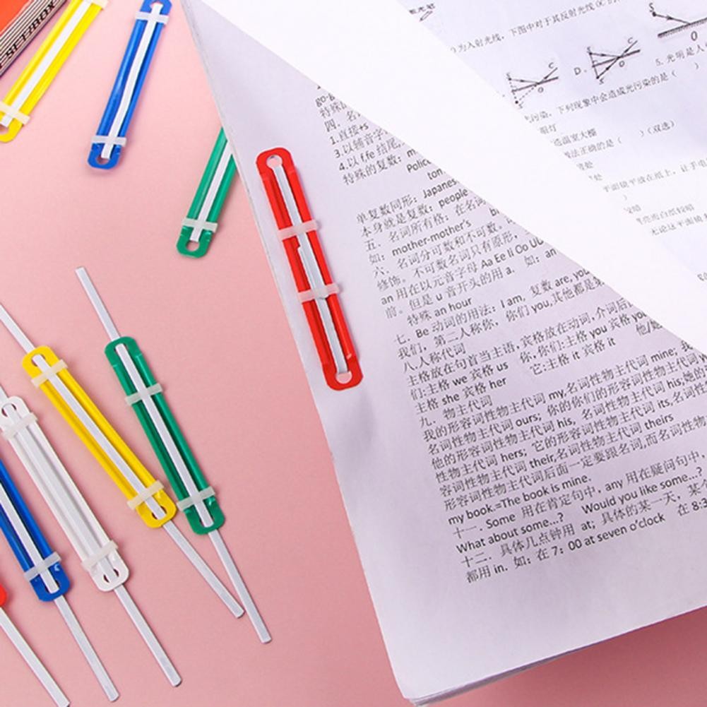 

Firm Durable Paper Clip Durable Easy-to-use Binder Clips for Quick Secure Binding of Loose-leaf Documents 50pcs 2-hole Binding