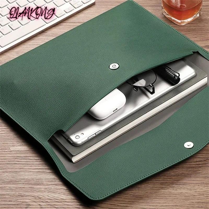 

A4 Leather File Folder Business Data Package Document Organiser Fashion Briefcase Contract Bill File Bag School Office Supplies