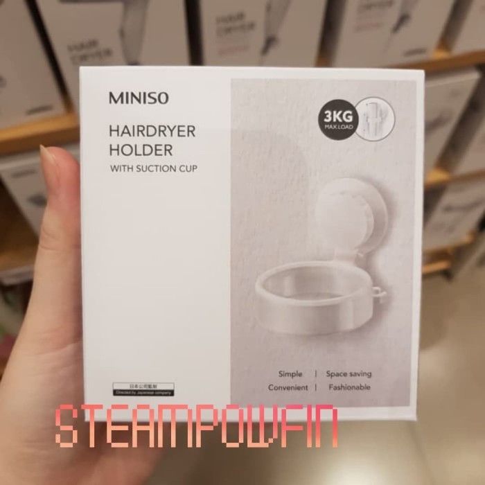 BRUNN Original Miniso Hairdryer Holder Alat Gantung Hair Dryer - Square