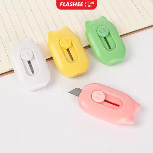 

Cutter Mini Bentuk Piggy Lucu Pisau Kecil Pemotong Kertas Portable
