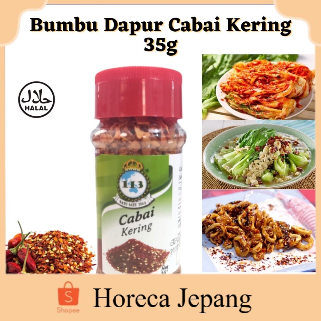 

113 Cabai Kering Kasar 35g/ Bumbu Dapur Cabai/ Penyedap Rasa/ Rempah Rempah/ Bumbu Masak