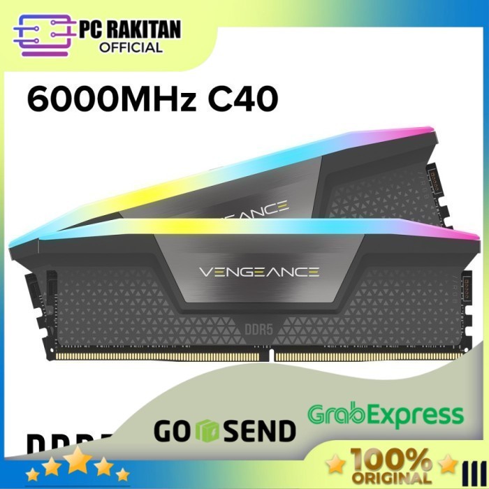 CORSAIR RAM VENGEANCE RGB DDR5 64G(2X32GB) CMH64GX5M2B6000Z40 AMD EXPO