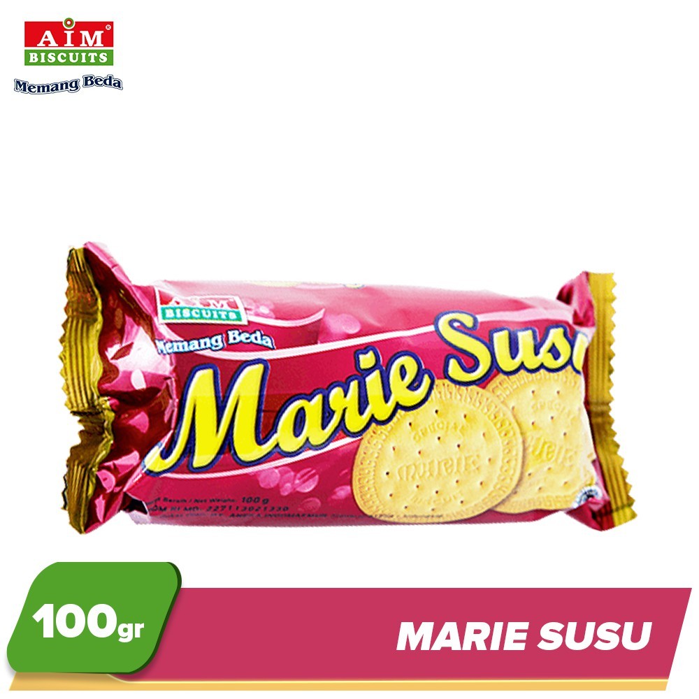 

AIM Marie Susu 100g / Biskuit Rasa Susu Marie 100 Gr pusat grosir jajan lebaran