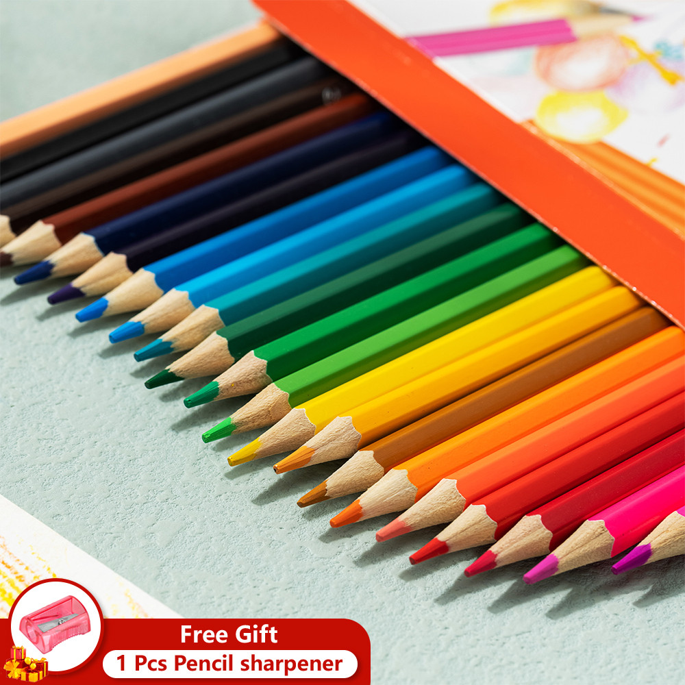 

Deli 12Pcs Colored Pencils Set Watercolor Drawing Pencils School Office Writing Stationery Drawing Sketching Art Supplies