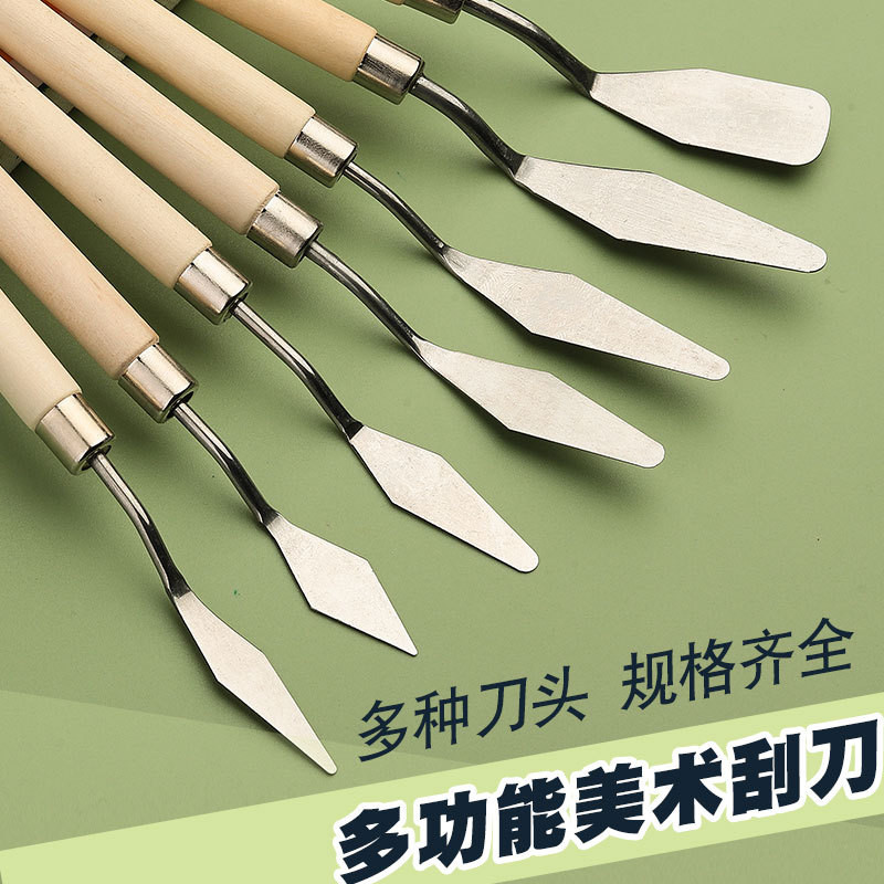 

1 Pcs Stainless Steel Spatula Palette Knife Oil Painting Scraper Artist For Color Mixing Painting Tools Art Supplies