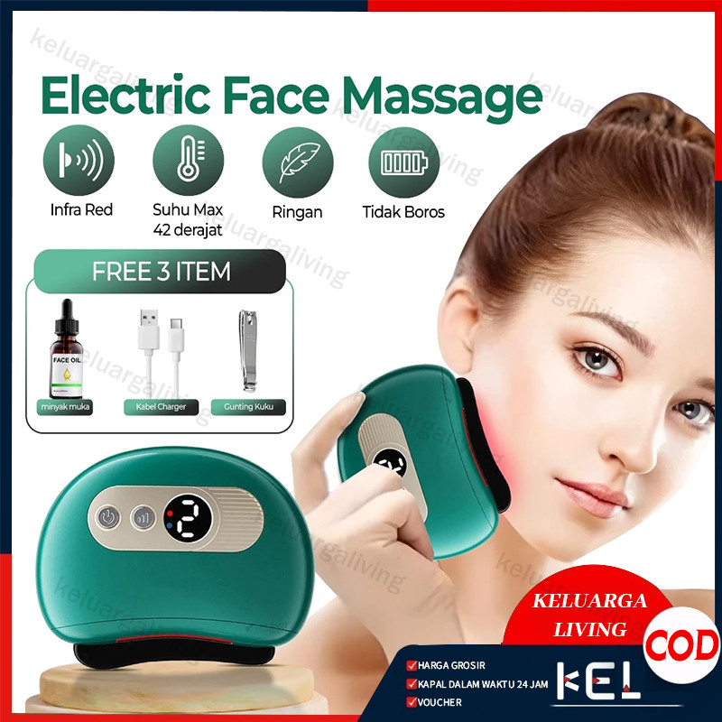 Gua Sha Electric Face Beauty Machine Kerokan Badan dan Wajah Face Rejuvenation 9 Level ORI-garansi/G