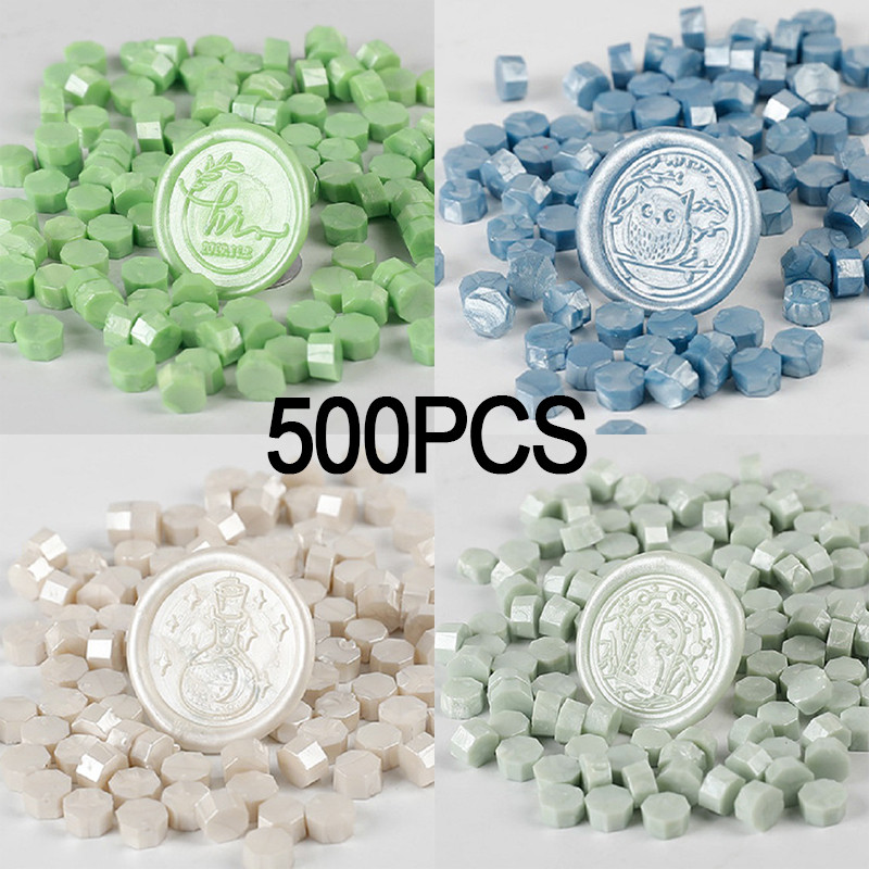 

500 Pcs Wax Seal Bead Wax Seal Stamps Wax Lacquer for Seals Retro Crafts Seal Decoration Birthday Wedding Stamp for Scrapbooking