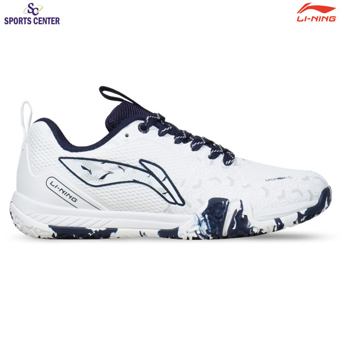 New Sepatu Badminton Lining Saga Lite X AYTU037 White Navy