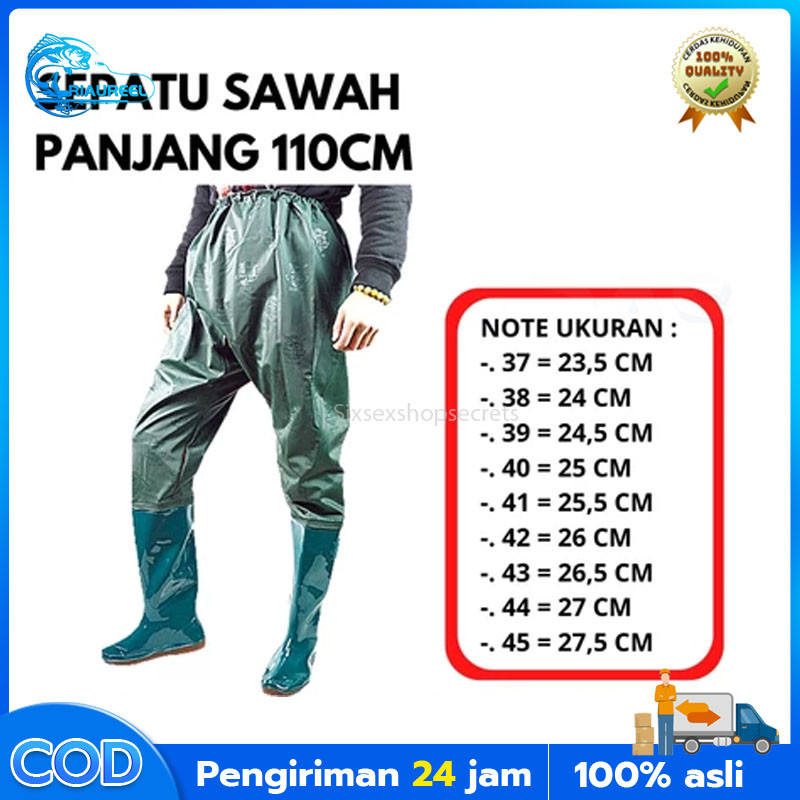 [Sixsexshopsecrets] SEPATU Boot Petani Sawah Panjang Kebun Pertanian Ternak Proyek Mancing Anti Huja