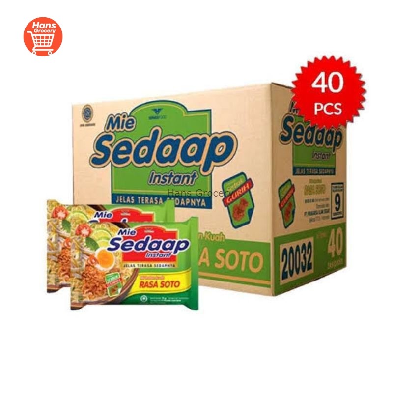 

Hans Mie Sedaap Instant Rasa Soto isi 40 pcs 1 karton / 20 pcs setengah karton