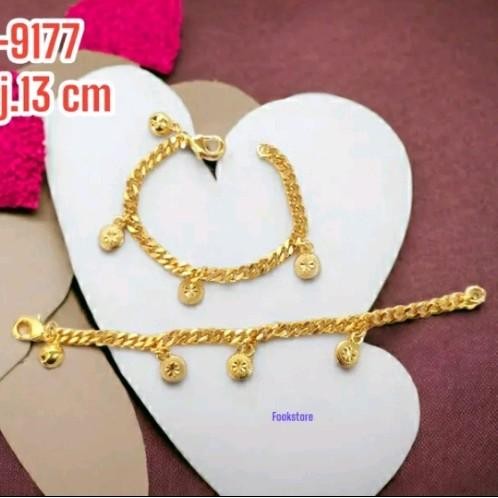 Gelang tangan anak titanium motif rantai rumbai titanium murah Costume Fashion Kids .