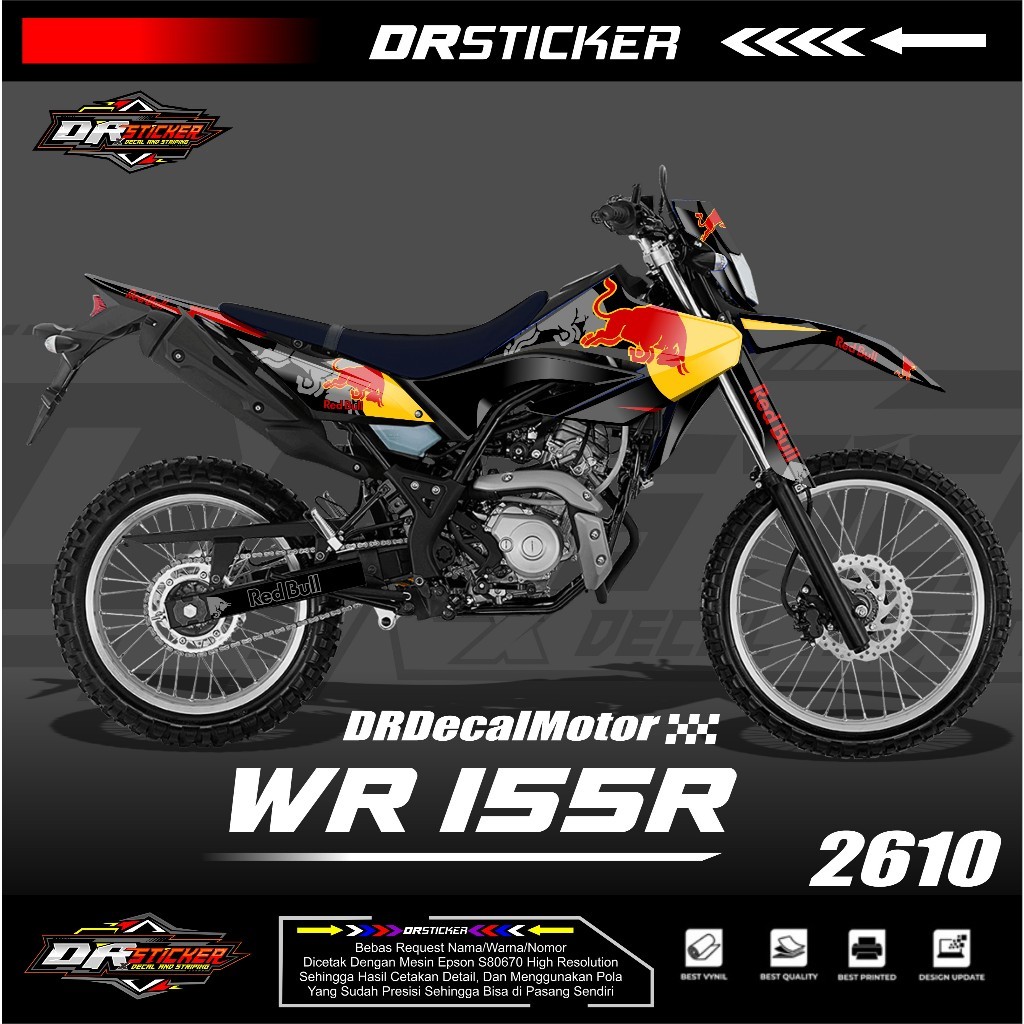 Decal wr 155 r | redbull wr | yamaha wr 155r | FULL BODY | DECAL MURAH