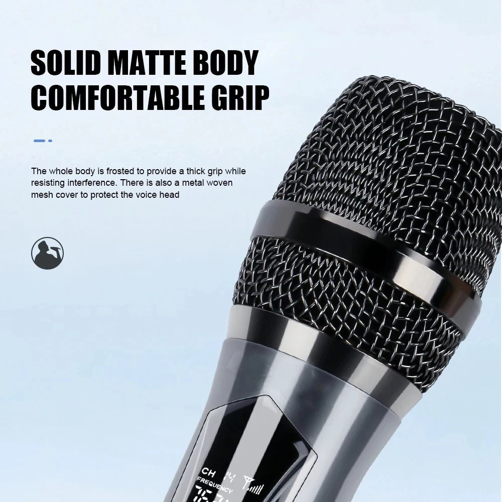 RB Mikrofon Karaoke Baru 2025 Mikrofon Karaoke Genggam Tanpa Kabel Mikrofon Tunggal Nirkabel Ganda