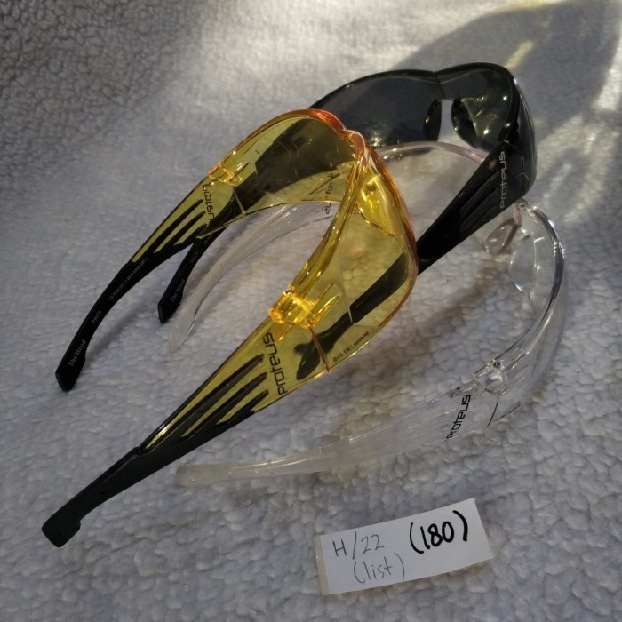 KACAMATA SAFETY GLASSES GOGGLE STANDARD ANSI Z87.1 PROTEUS SAFETY - Hitam