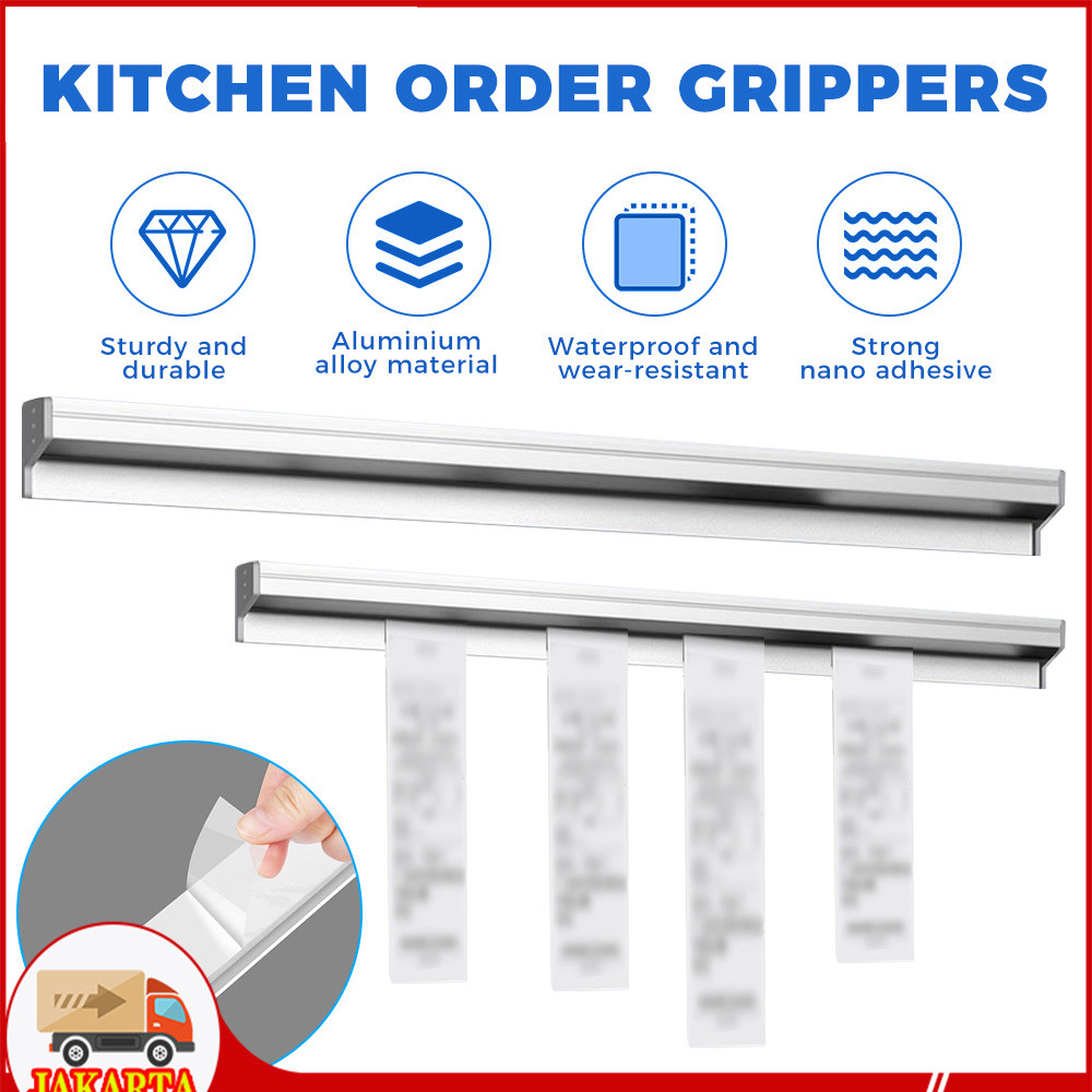 

60CM/100CM Bill Holder/ Receipt Holder/ Capitan Nota Stainless Penjepit Kertas Bon Bill Tab Grabber Aluminum Bill Holder Restaurant Getra Cafe