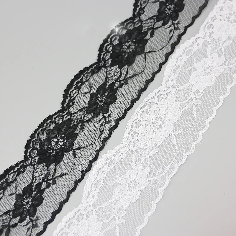 

(10 yards/roll) 65mm white and black Lace fabric Webbing Decoration Lovely gift packing Material