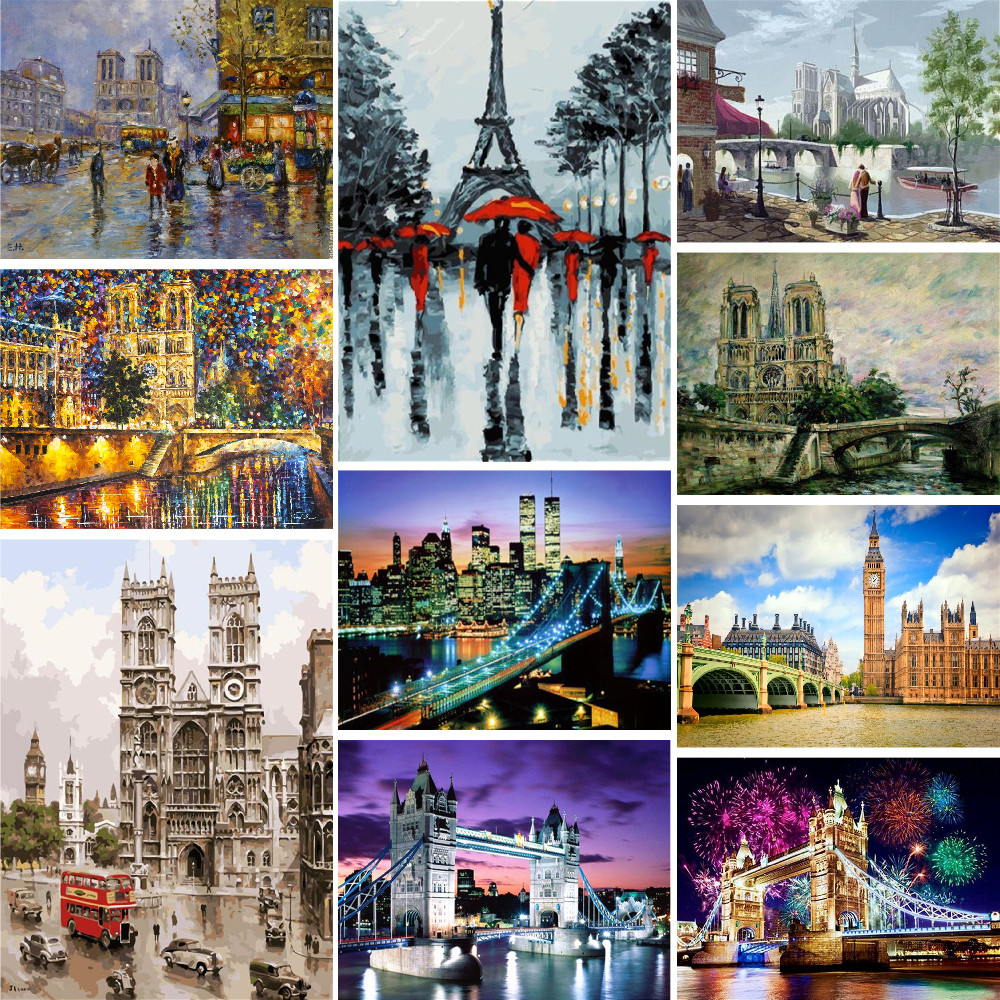 

Famous Buildings Paint By Numbers For Adults 20x30 DIY Arts And Crafts For Adults Wall Decor Gift For Wife Dropshipping 2023