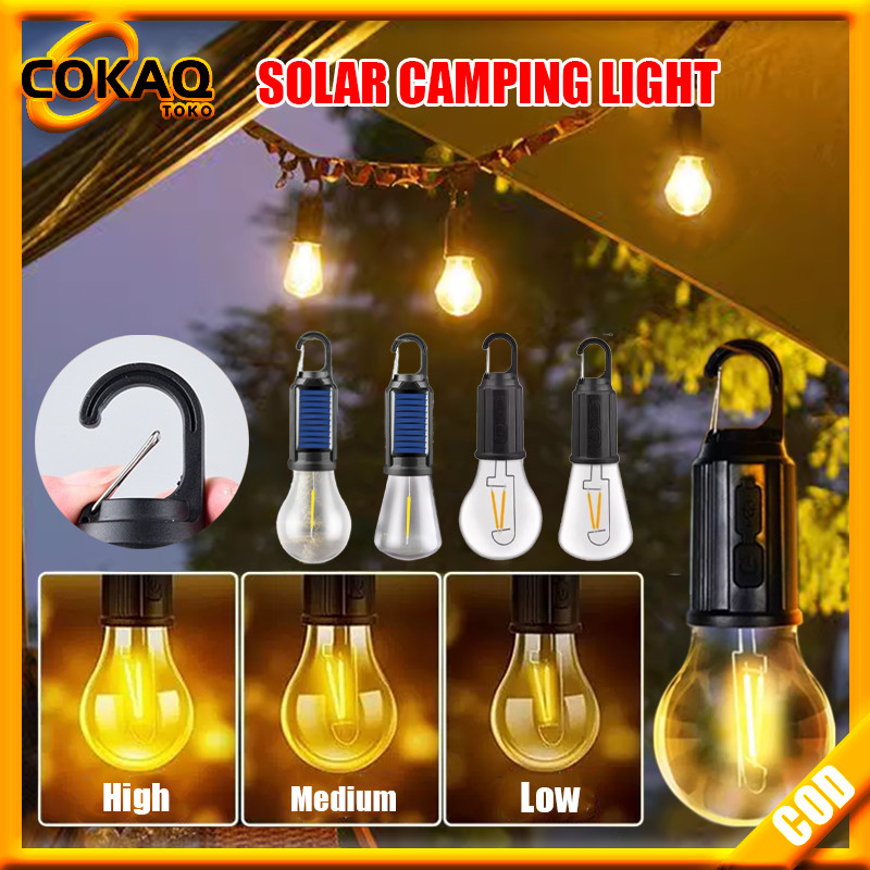 COKAQ Lampu Tenda Lentera Camping Pengisian USB-C Lampu Camping Lampu Tenda  Lampu Charger Portable 