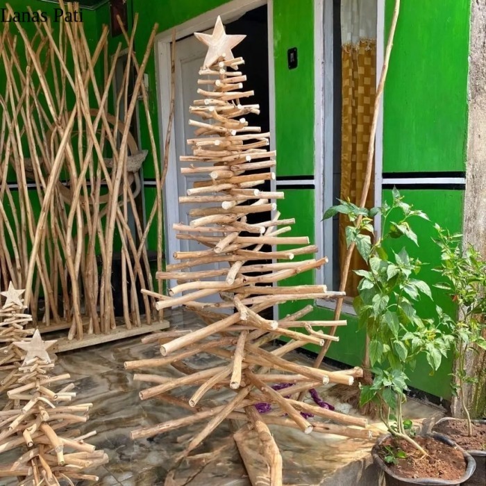 

custom order mr. james pohon natal ranting kayu jati XD3