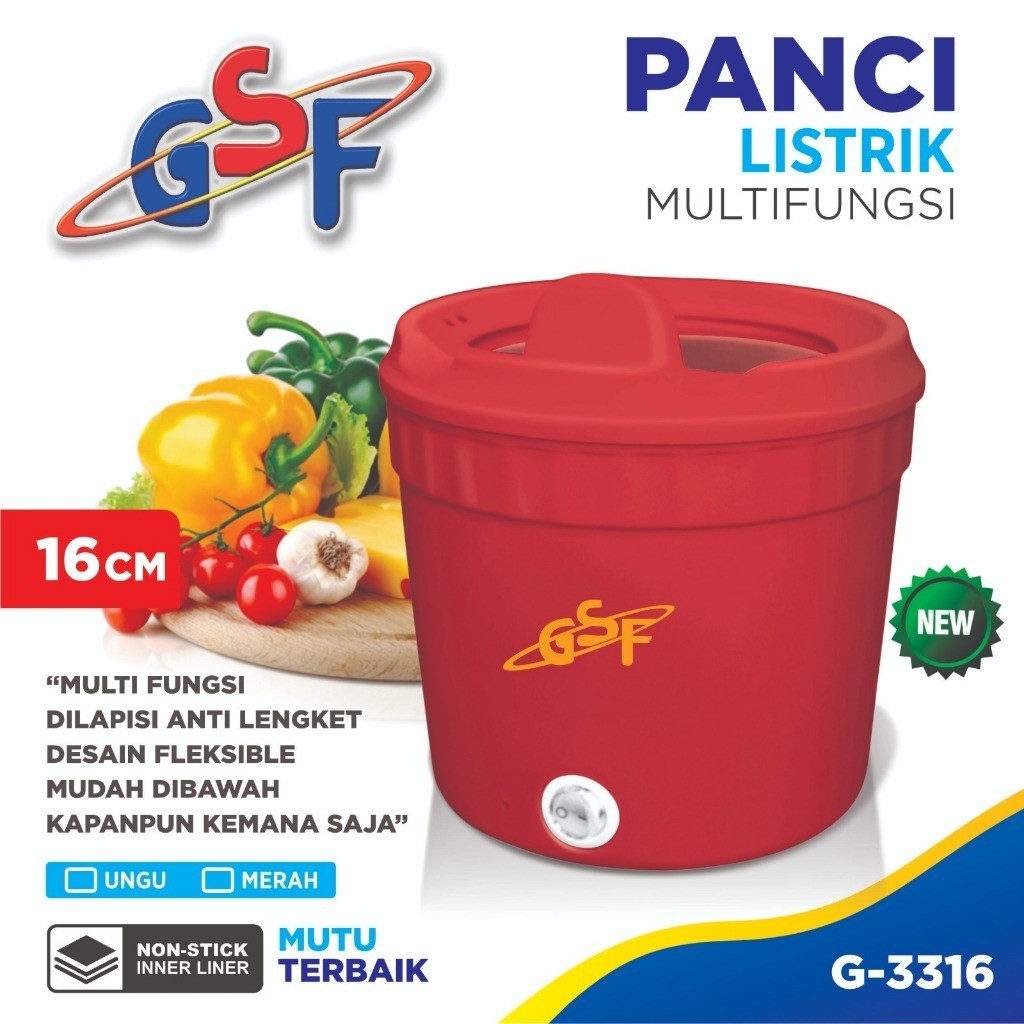 PANCI LISTRIK GSF G-3316 / PANCI LISTRIK MULTIFUNGSI GSF 3316 / PANCI LISTRIK 16CM