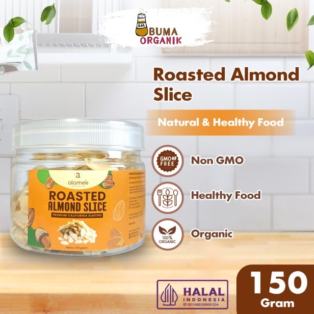 

ALAMEE Almond Panggang Slice Roasted Almon Iris Topping Toping Kacang 150gr BUMA