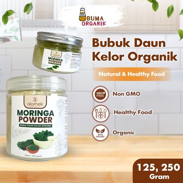 

ALAMEE Bubuk Daun Kelor Moringa Powder Serbuk Organik Tanpa Gula Minuman BUMA