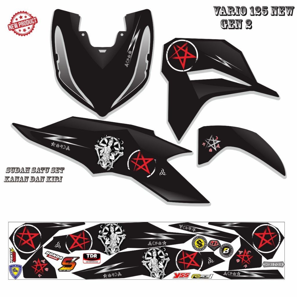 STIKER KEREN STIKER MOTOR STRIPING VARIO GEN 2 125 NEW MOTIF TERLARIS
