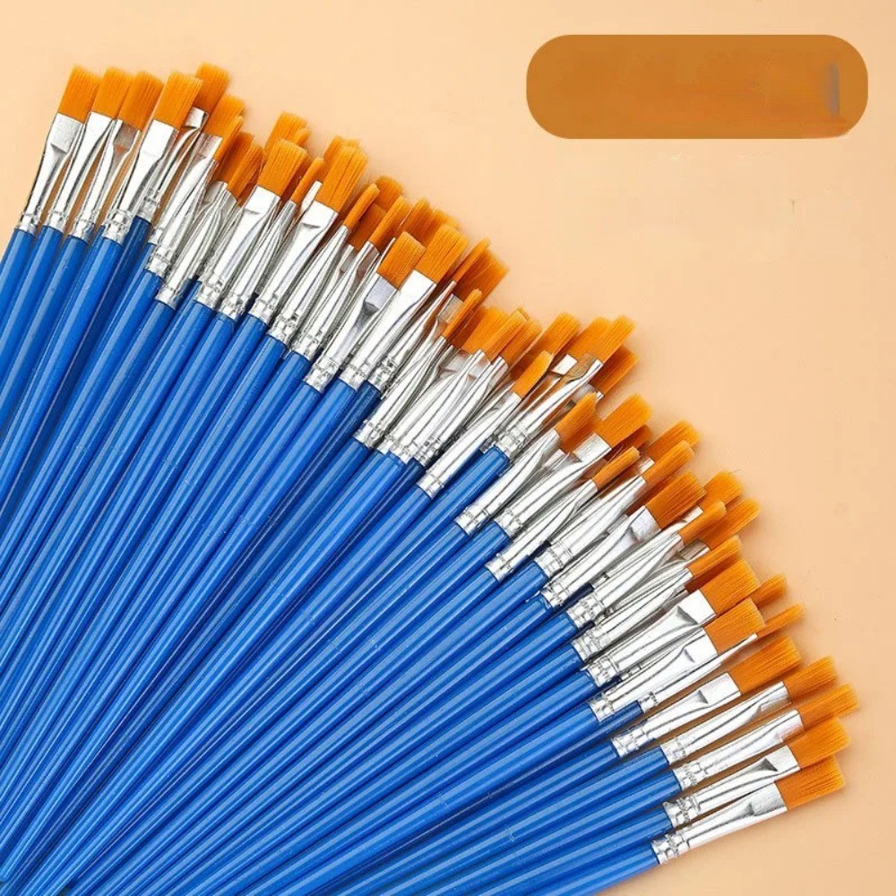 

1PCS Flat Paint Brushes Small Brush Volume For Painting Detail Essential Props For Painting Art School Supplies Stationary