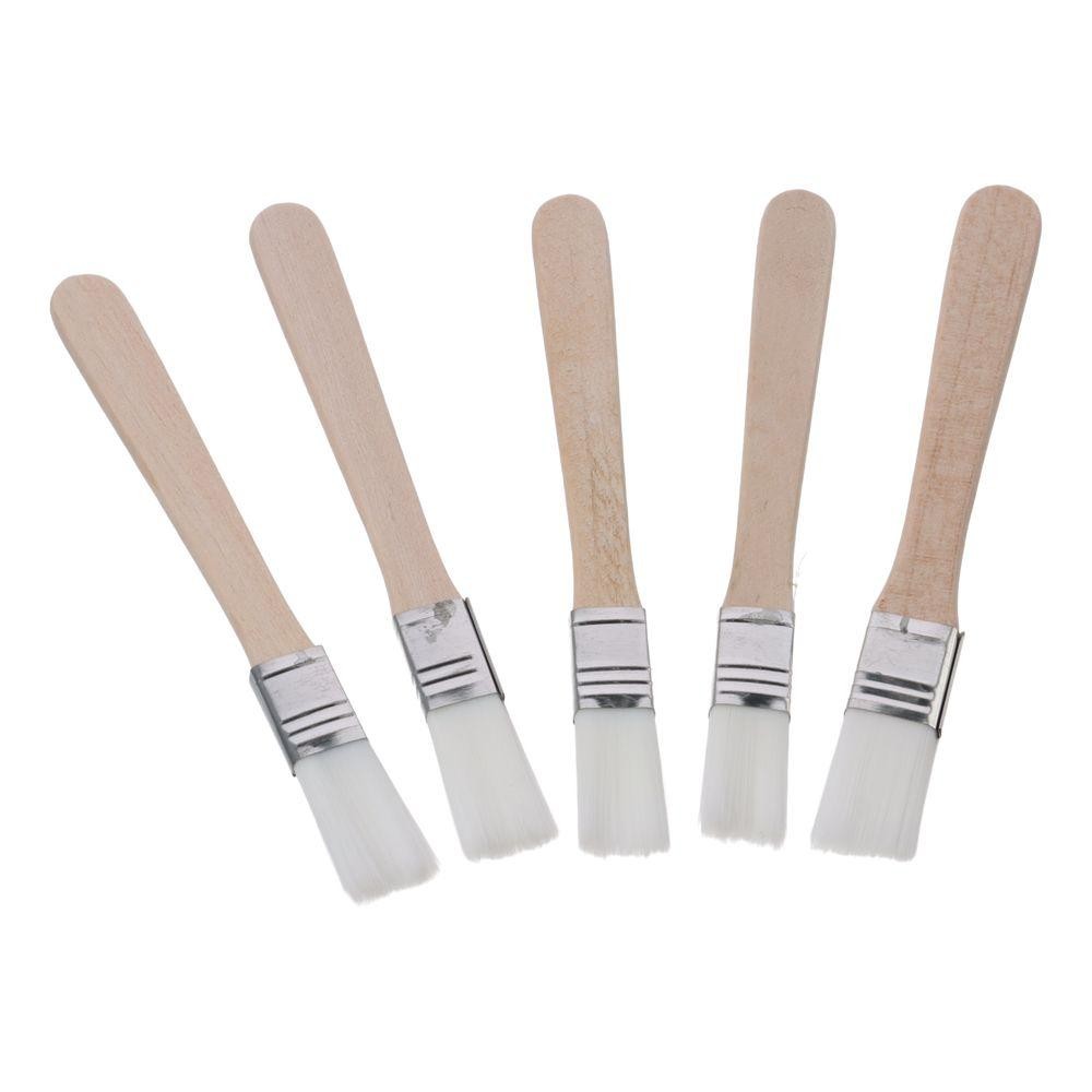 

1/12Pcs Nylon Paint Brush Fences 0.5 inch Bent Head Painting Tool Wall