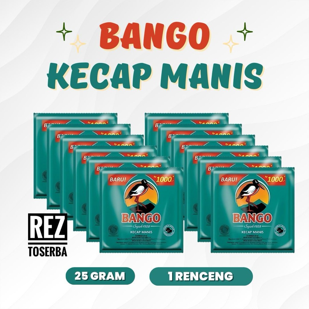 

Bango Kecap Manis Kedelai Hitam 1 renceng 12x25gr