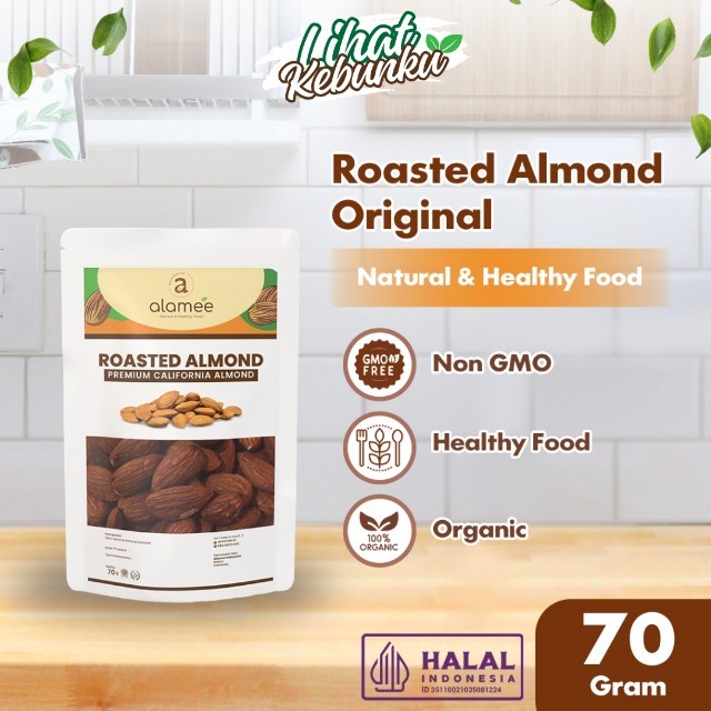 

ALAMEE Roasted Almond Premium Organic Kacang Panggang Kupas Mini Travel Size Tester Organik 70 gram LIHAT KEBUNKU