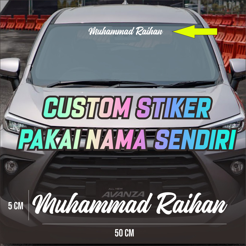 Custom Stiker Nama Custom cutting stiker Mobil Custom Stiker nama Sendiri Custom stiker tulisan