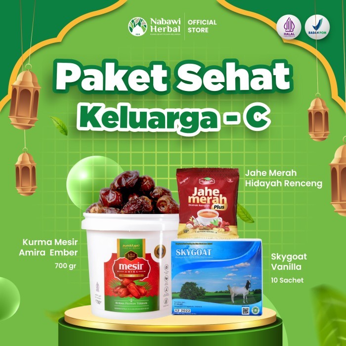

PAKET SEHAT KELUARGA C - Kurma Mesir Amira Ember 700gr - Skygoat Vanilla - Jahe Merah Hidayah
