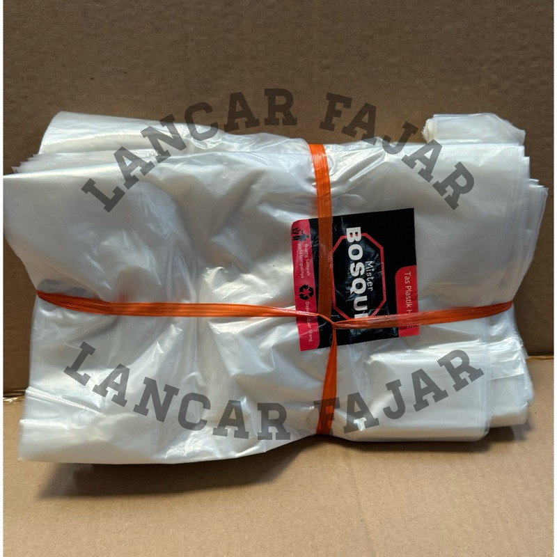 [1 kg] kresek natural los bening 15 24 28 35 40 | kresek kiloan bening premium / kantong kresek keci