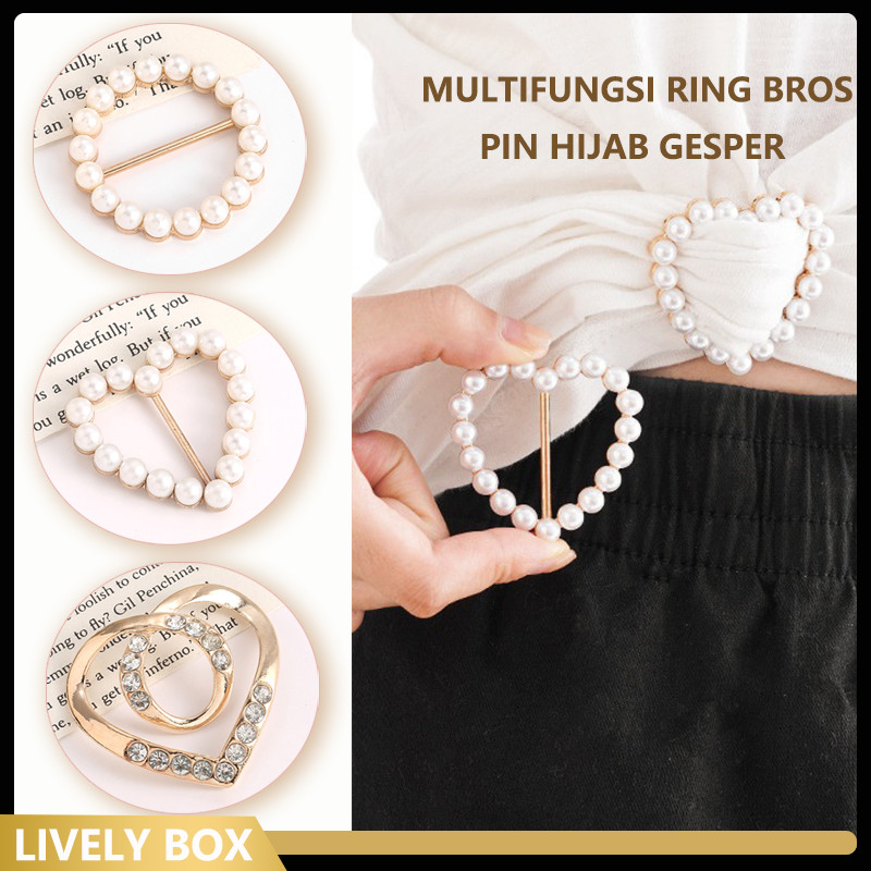 Multifungsi Ring Bros Pin /Ring Jilbab Ring Hijab Gesper Selendang Bros/Bross Lilit Rok Besar