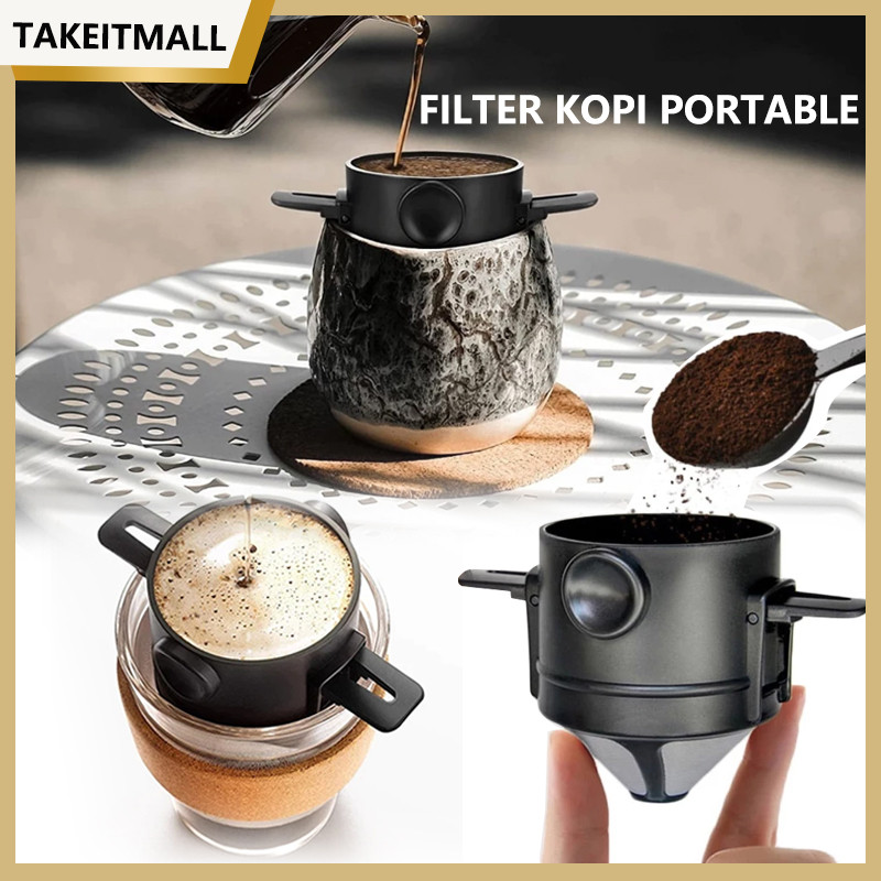 Filter Kopi Portable/Filter Penyaring Kopi Portable Cone V60 Coffee Dripper