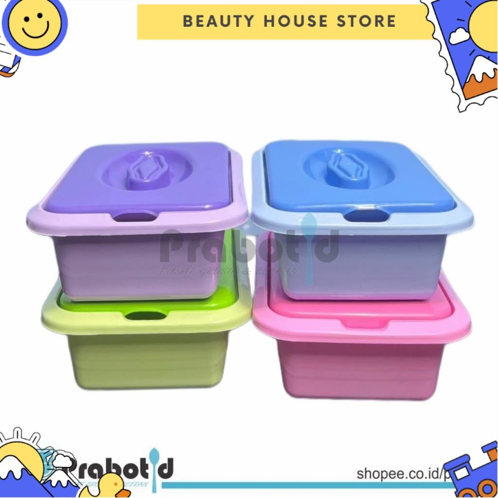 MANGKUK SAYUR KOTAK DENGAN TUTUP / BASI SAYUR UNGU / WADAH SAYUR PLASTIK / MANGKOK SAYUR PLASTIK DEN