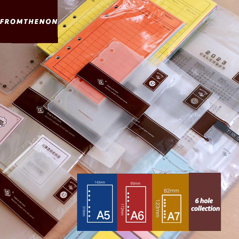 

Fromthenon 6 Hole Loose Leaf Notebook Accessories A5 A6 A7 Storage Bag Calendar Notebooks Journal Planner Supplies