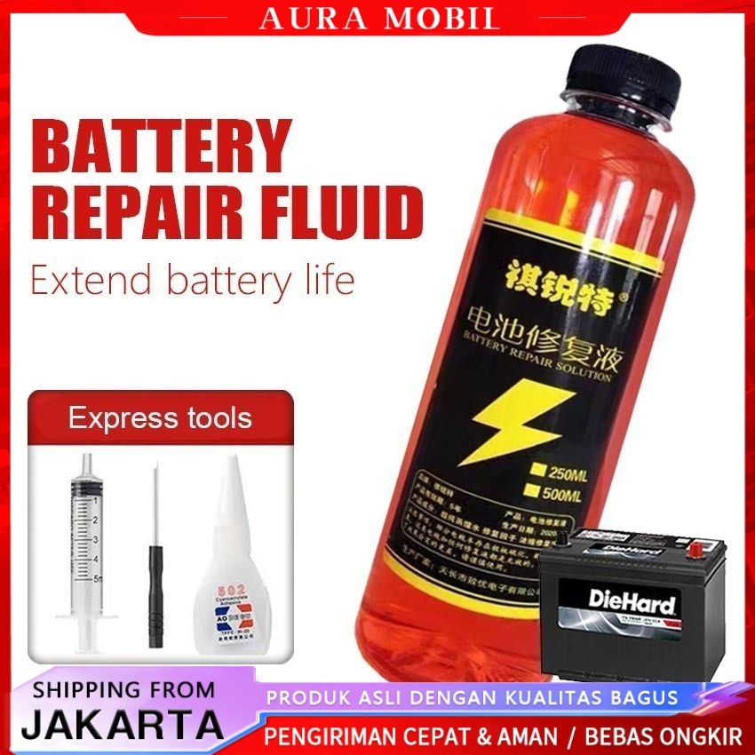 COD 500ML Cairan Perbaikan Aki 1 Detik/Cairan Perbaikan Aki Cairan Aki Air Elektrolit Air Aki Air Ak