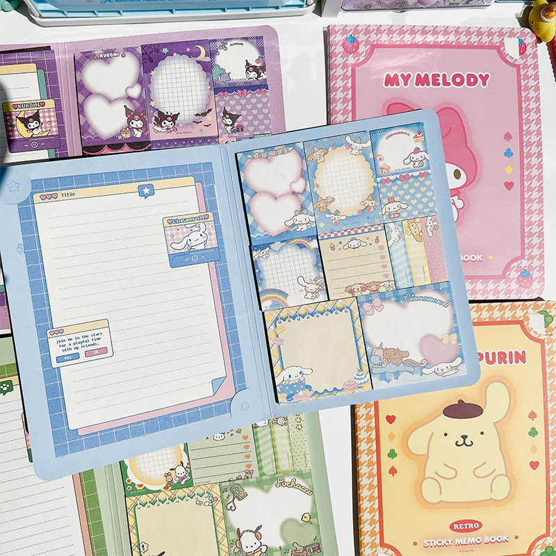 

Kawaii Cute Sanrio Convenience Book My melody Kuromi Hello kitty Note Book Paste Notepad Stationery Student Birthday Present