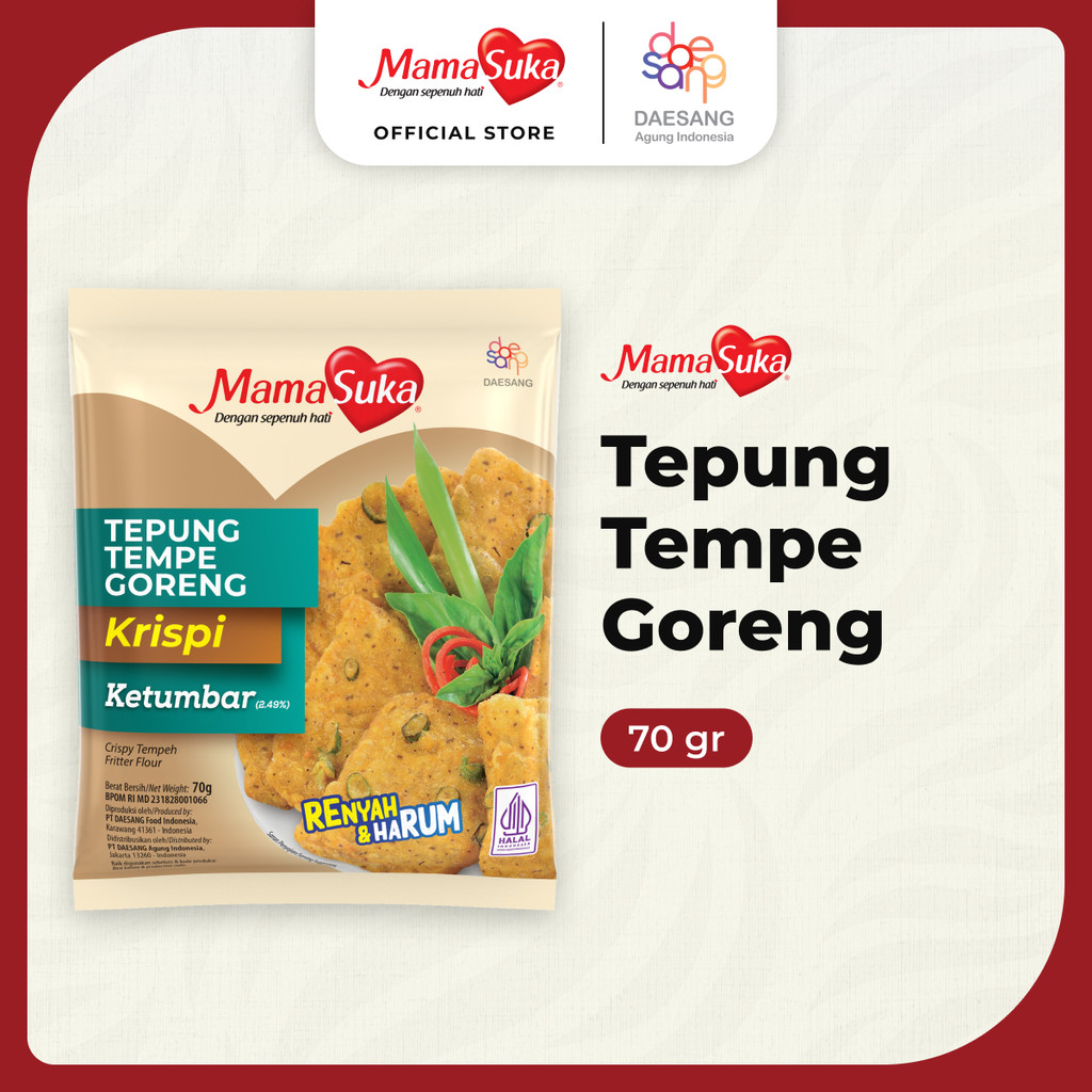 

MamaSuka - Tepung Tempe Goreng 70 gr (Sample tidak dijual satuan)