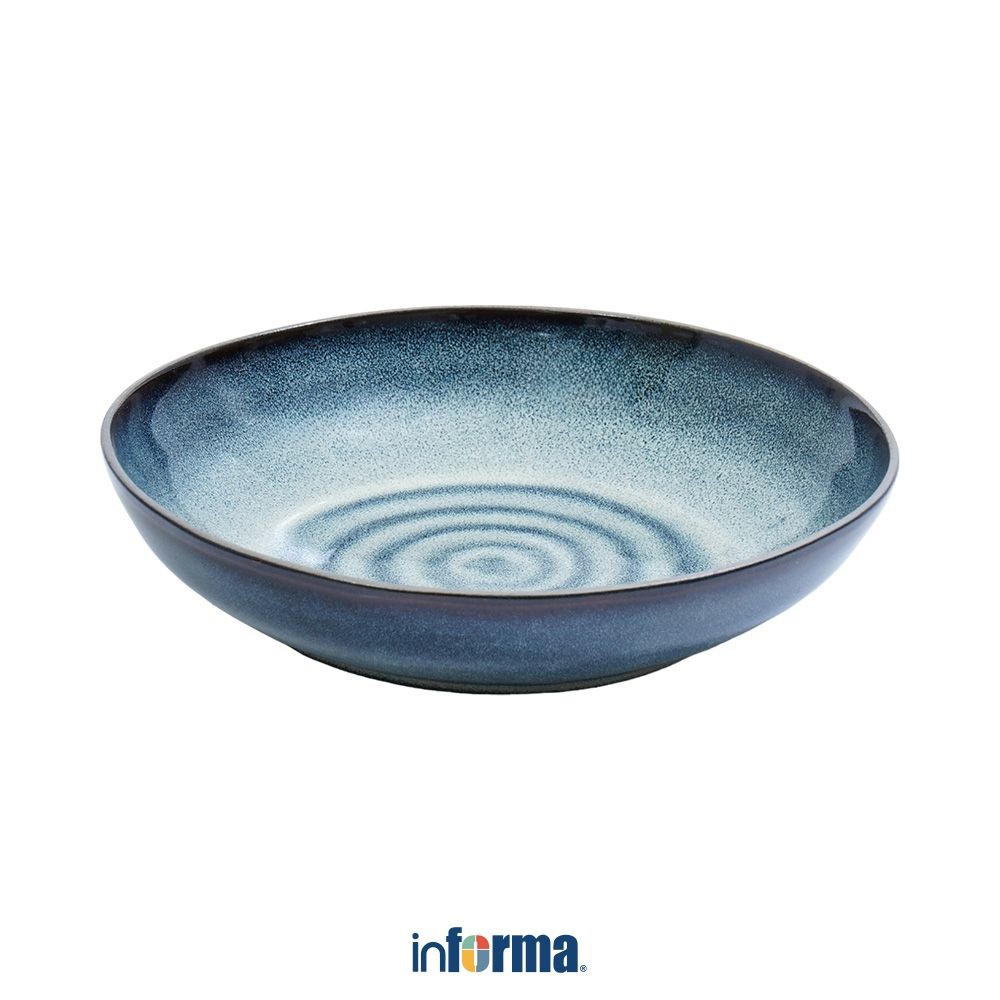 Informa Appetite 22 cm Set 2 pcs Mick Mangkuk Soup Glaze - Biru Mangkok Makanan Food Grade Wadah Hid