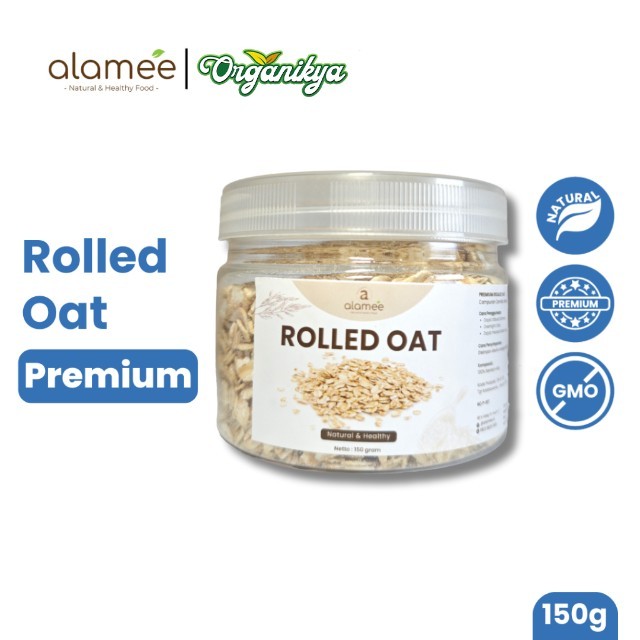 

ALAMEE Rolled Oat Gandum Utuh Kasar oatmeal wholegrain Natural Premium Alami Oatmeal Instan 150gr organikya