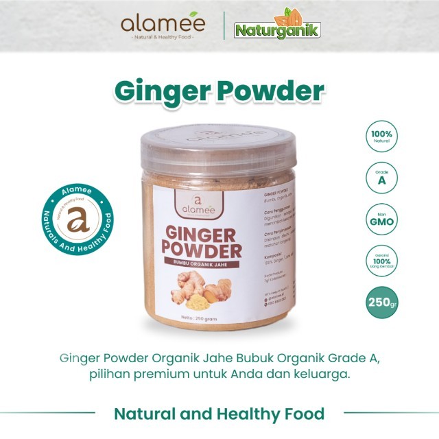 

ALAMEE Bubuk Jahe Putih Bumbu Dapur Instan Ginger Powder Minuman Herbal 250 Gram Organik Naturganik