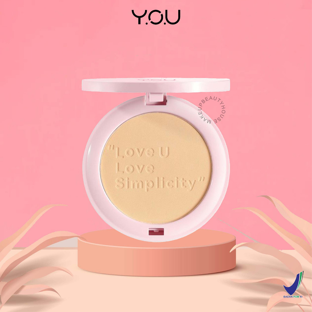 YOU Simplicity Flawless Compact Powder | Bedak Padat | Natural Makeup Tahan Lama | Sebum Control