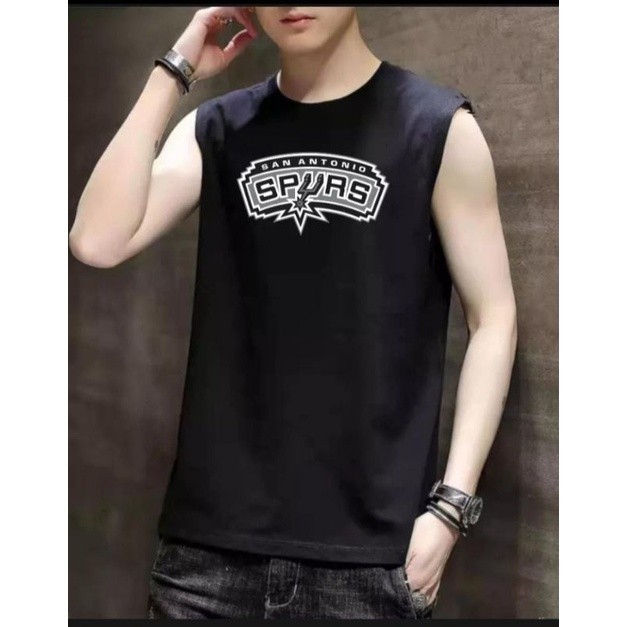 Baju singlet pria/ Baju tanpa lengan- baju gym-baju santai/Singlet Logo SPURS/Singlet Pria Dewasa/Si