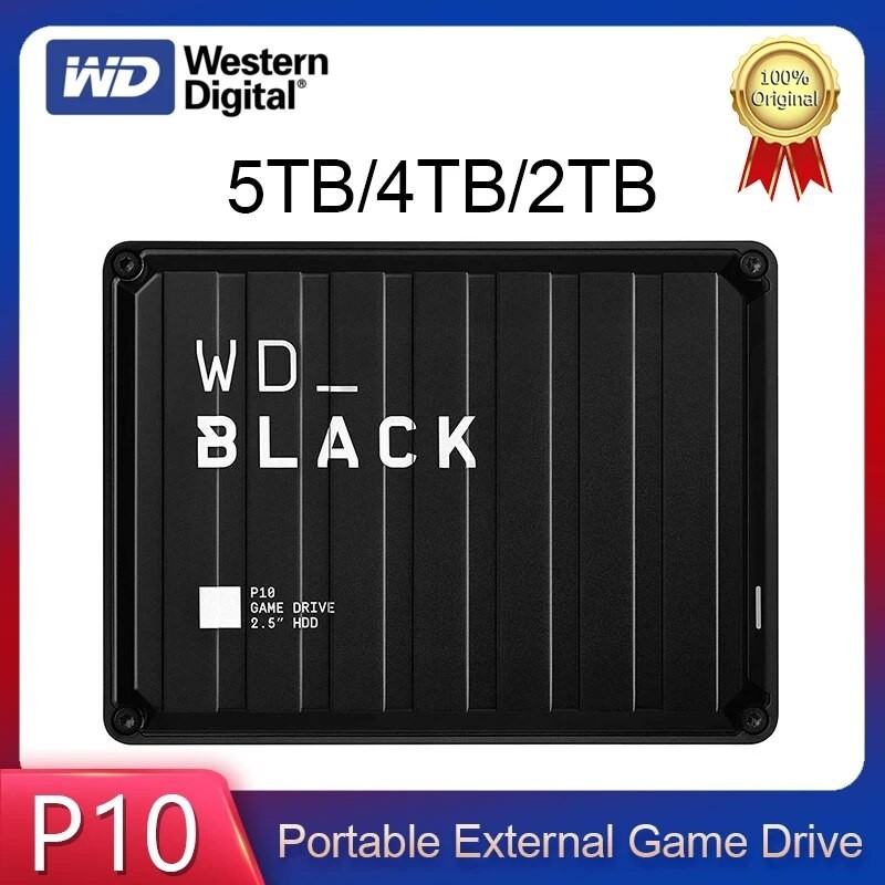 Western Digital WD Black P10 Game Drive 5TB 4T 2T External Mobile Hard Disk HDD 2.5" Compatible With