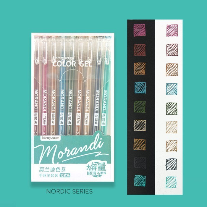 

Morandi Real Colors Gel Pen Set 9pc - Pulpen Gel - Pulpen Set - HighlightSeries